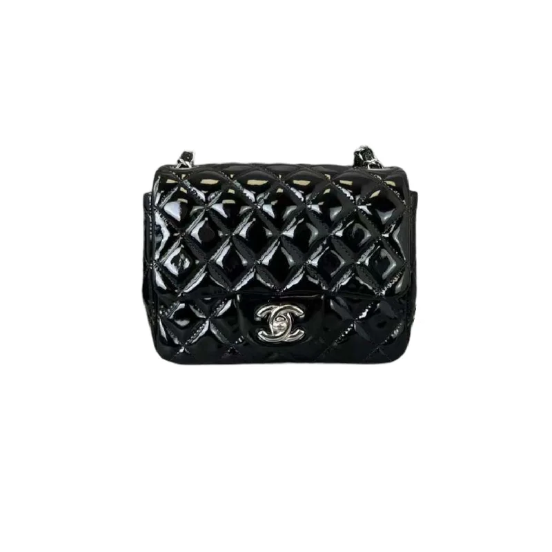 Chanel bags for those who value investment piecesMini Square Flap Patent Black SHW