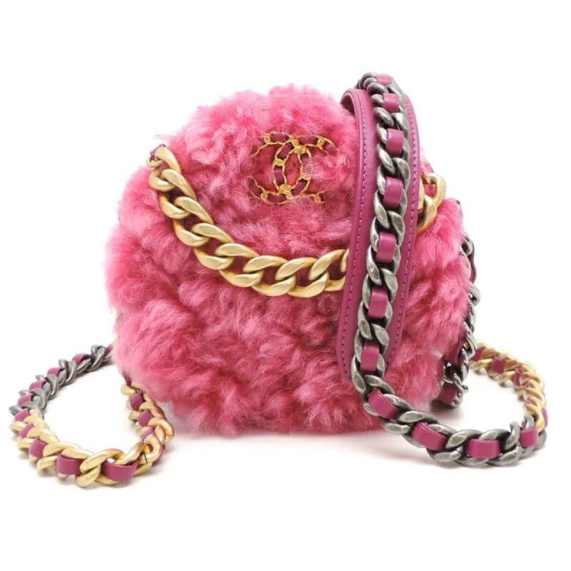 Chanel Vintage Inspired Handbag for Retro LoversChanel 19 Round Chain Women's Shoulder Bag AP0945 Mouton Pink