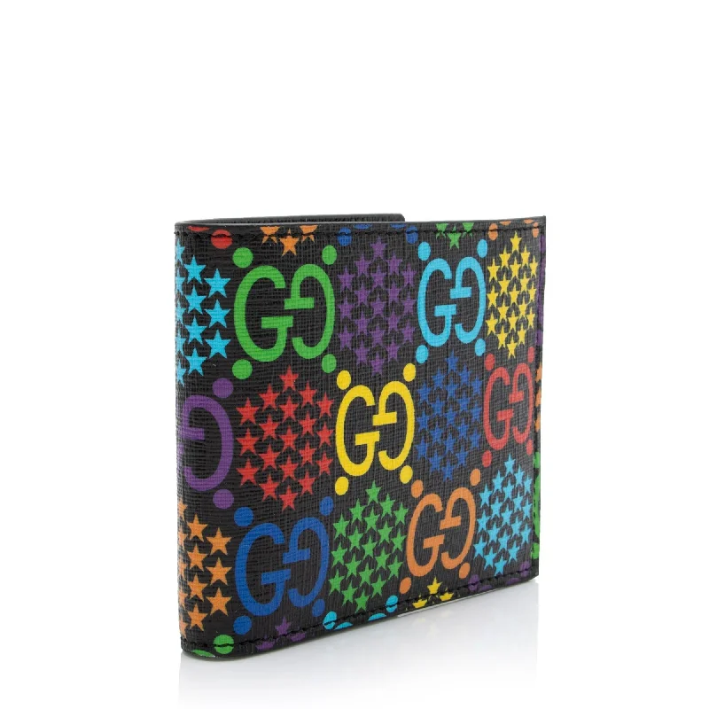 Gucci Marmont bags for women with a snakeskin - effect panelGucci GG Supreme Psychedelic Bi-Fold Wallet (tkzLng)