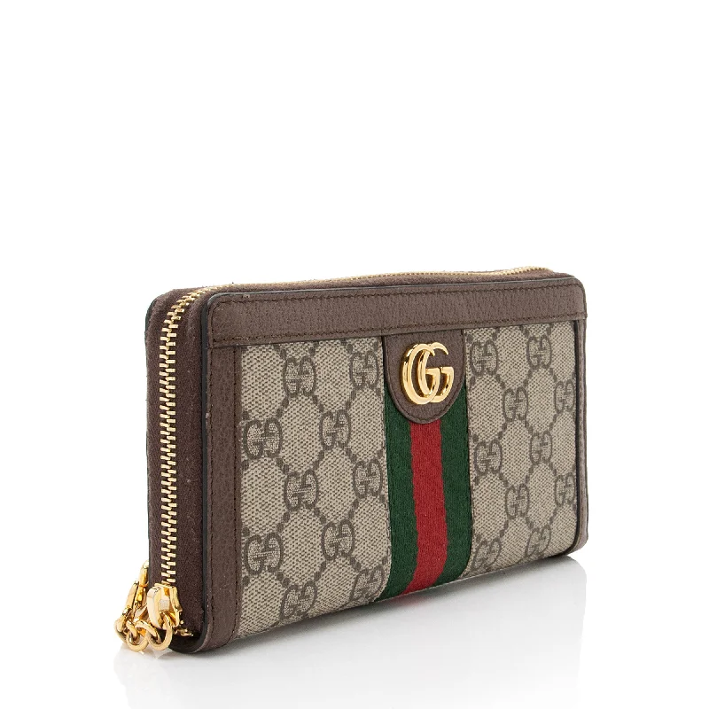 Gucci Marmont bags for women with a snakeskin - effect panelGucci GG Supreme Ophidia Zip Around Wallet (L3ZnYB)