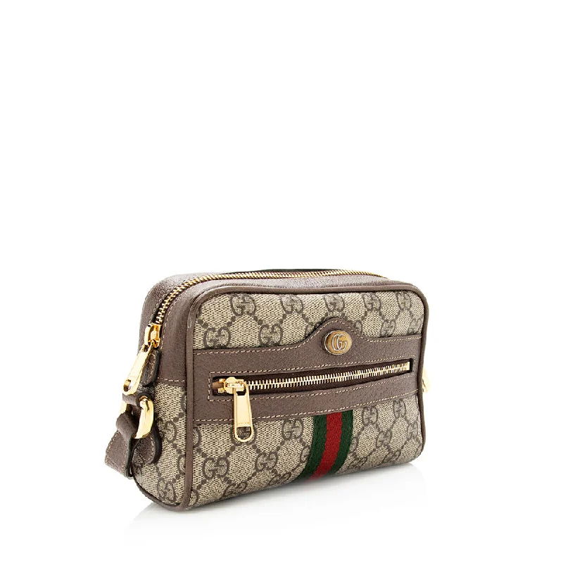 Women Gucci backpacks with a luxurious leather finishGucci GG Supreme Ophidia Mini Shoulder Bag (SHF-19955)