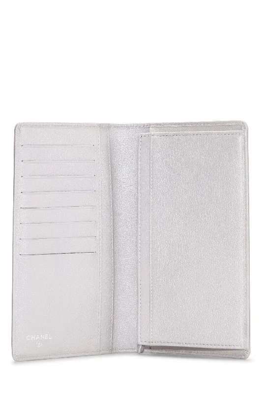 Chanel bags sale 2025Chanel,  Silver Calfskin Long Wallet, Silver