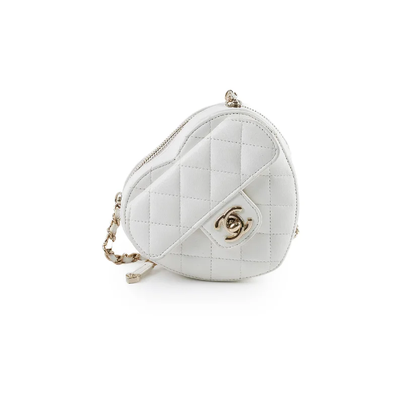 Chanel bags for a polished and professional appearanceChanel Mini Heart Bag White 32 Series