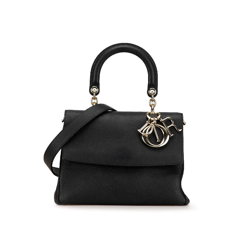 Christian Dior bags with a zip - top closure and multiple compartmentsBlack Dior Medium Calfskin Be Dior Satchel