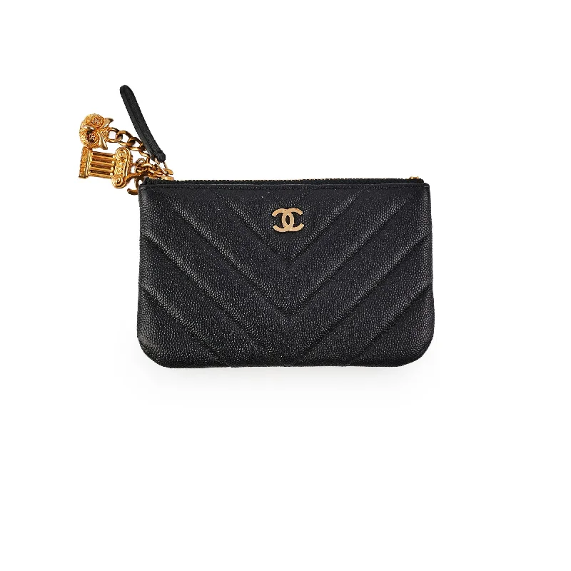 Chanel Medium Tote Bag for Office LadiesChanel Seasonal O Case Caviar Black