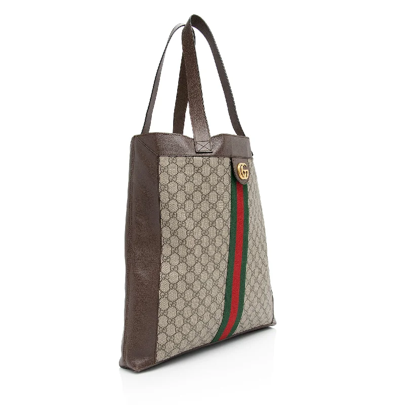 Ladies Gucci handbags with a detachable coin purse insideGucci GG Supreme Ophidia Soft Vertical Large Tote (HKSf8C)