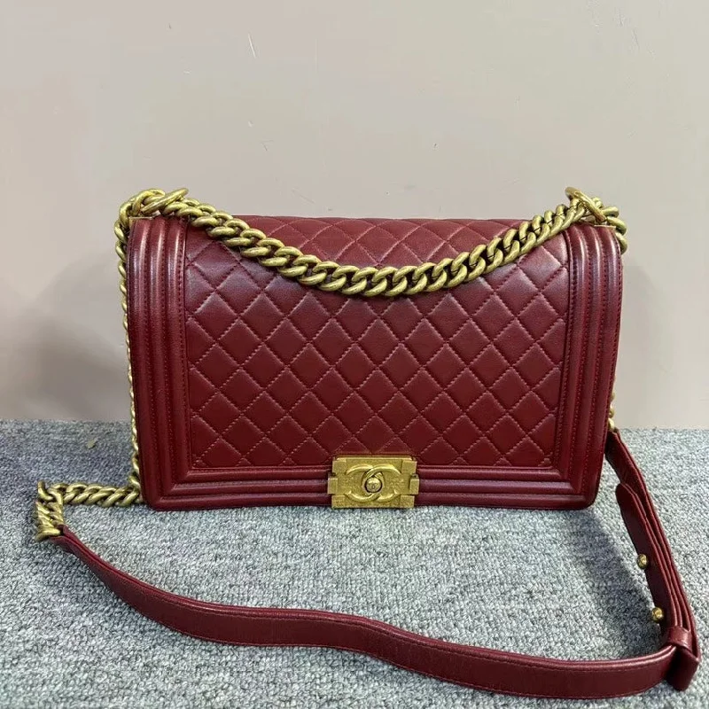 Chanel bags for the minimalist fashionChanel Leboy Burgundy Quilted Leather Shoulder Bag Medium