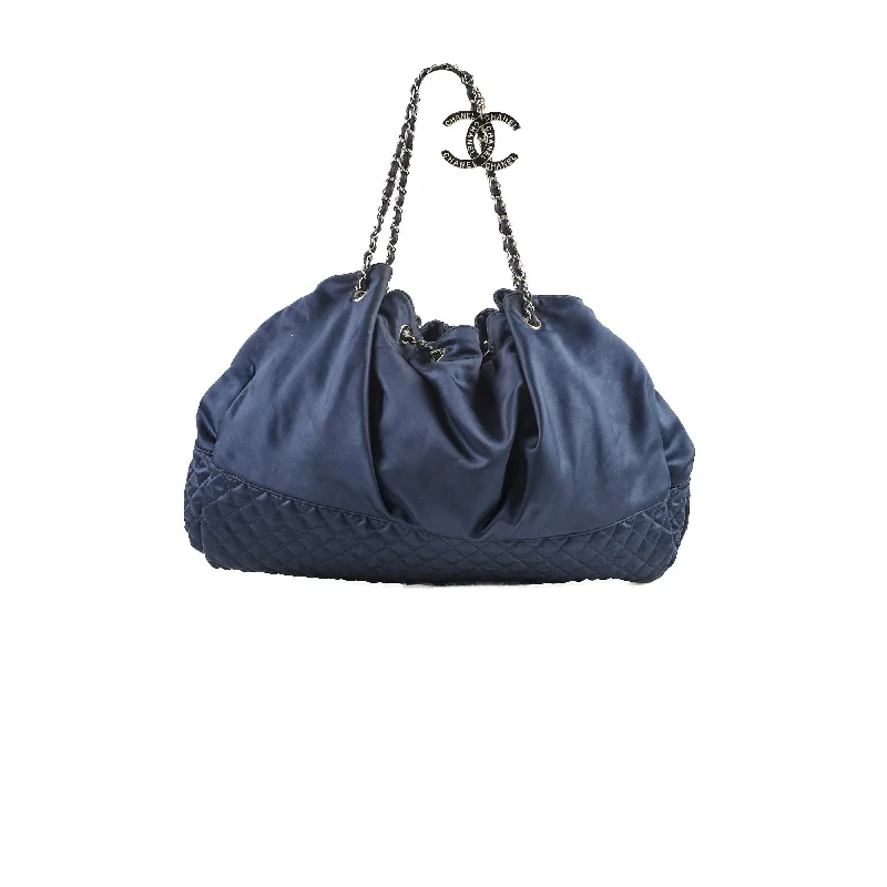 Chanel Small Crossbody Bag for TravelChanel Hobo Satin Chain Tote Navy