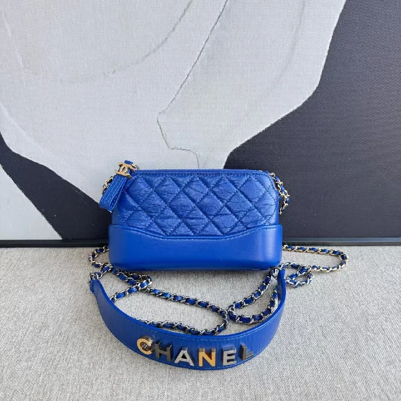 Chanel New Arrival Handbag with Gold HardwareChanel Mini Gabrielle Blue Quilted Leather Bag 2019-2020