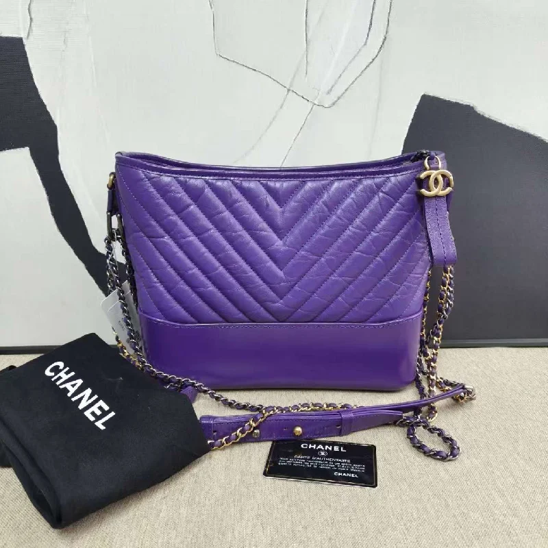 Chanel Colorful Handbag for Spring OutfitsChanel Wanderer Purple Leather Quilted Bag Large 2019