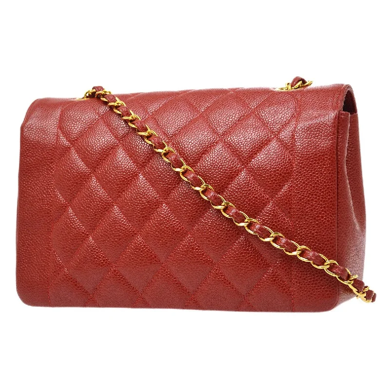 Chanel Limited Edition Handbag for CollectorsChanel 1994-1996 Red Caviar Medium Diana Flap Bag