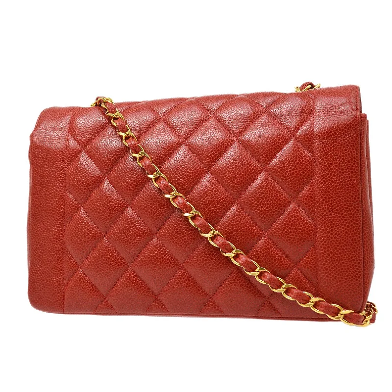 Chanel Medium Tote Bag for Office LadiesChanel 1991-1994 Red Caviar Medium Diana Flap Bag