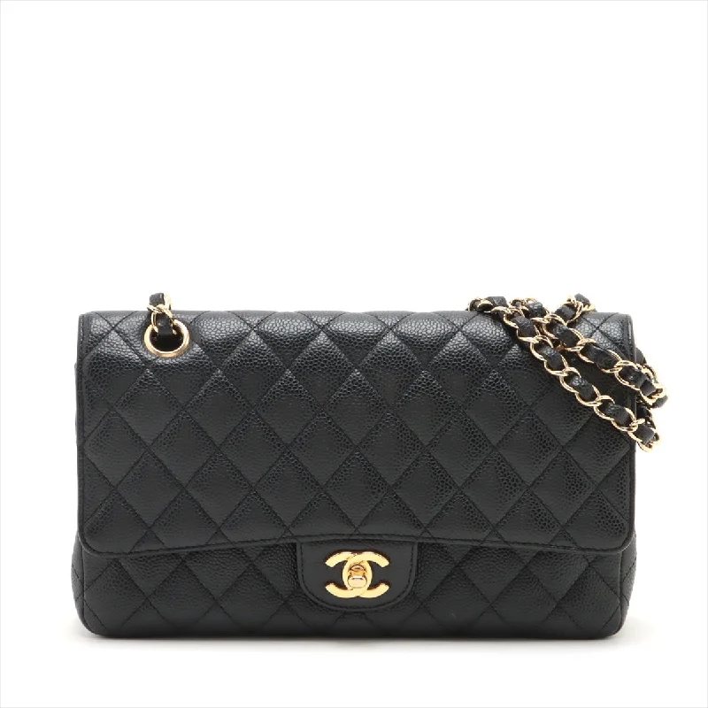 Chanel classicChanel Classic Flap Medium/Large Caviar Black - Series 13