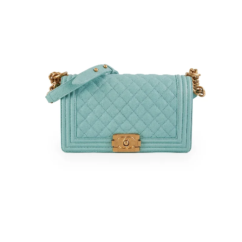 Chanel bags with exclusive seasonal releasesChanel Caviar Old Medium Boy Blue  - 26Series