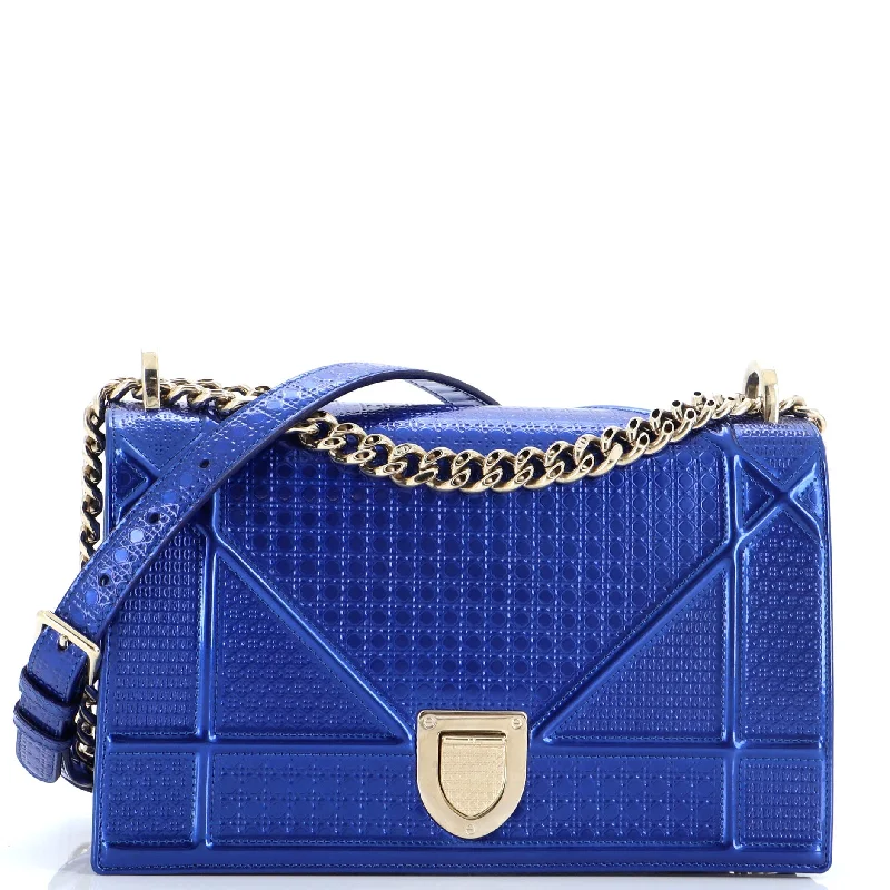 Luxury Christian Dior crossbody bags with a chain - link strapDiorama Flap Bag Cannage Embossed Calfskin Medium