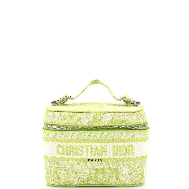 Christian Dior handbags with a removable shoulder strap for versatilityDiorTravel Vanity Case Embroidered Canvas