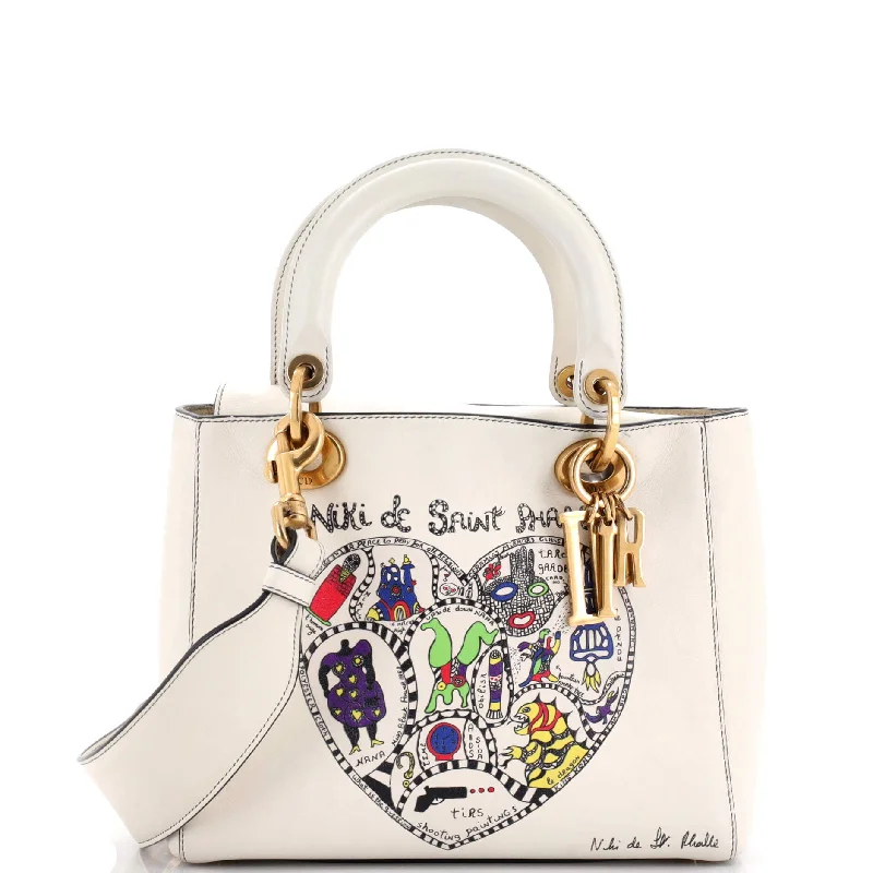 Christian Dior bags with a quilted pattern and gold - toned hardwareSupple Lady Dior Bag Limited Edition Niki de Saint Phalle Printed Leather Medium